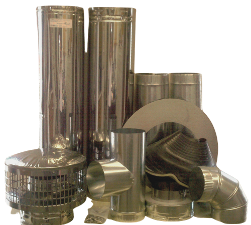 10" ID Stack kit stainless steel insulated and galvanized single wall 