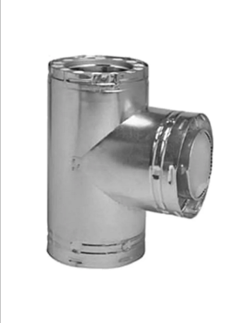 Insulated Tee 8" for waste oil furnaces 